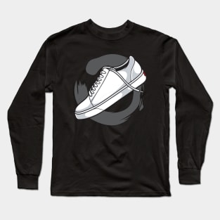 True White Skate Sneaker Long Sleeve T-Shirt